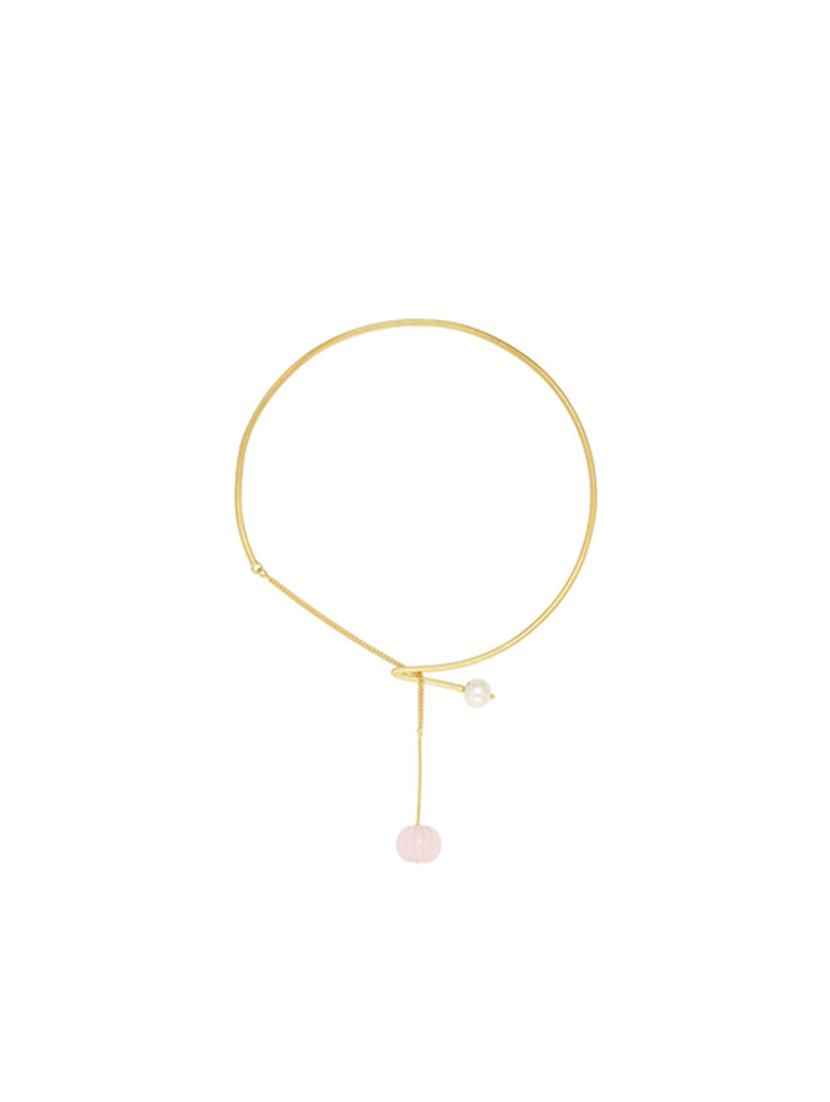pink brass choker necklace - 16649365 - Zoom Image - 2