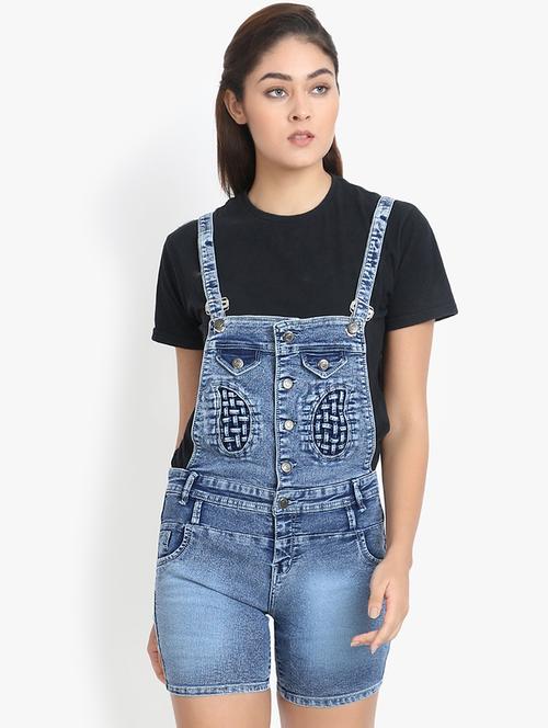 stone washed denim dungaree - 16649368 - Standard Image - 1