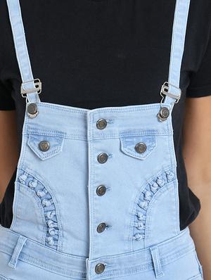 stone washed denim dungaree - 16649370 - Standard Image - 5