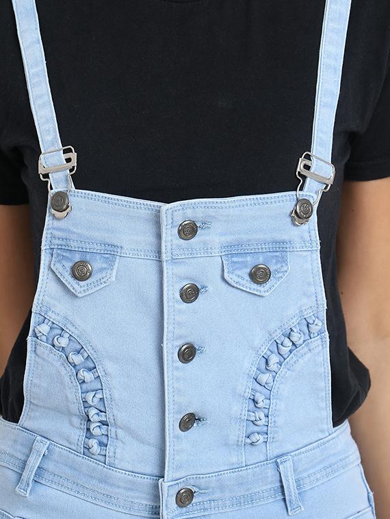 stone washed denim dungaree - 16649370 - Zoom Image - 5