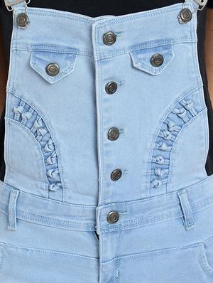 stone washed denim dungaree - 16649373 - Standard Image - 5