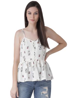 cami neck tie back peplum top - 16649463 - Standard Image - 2