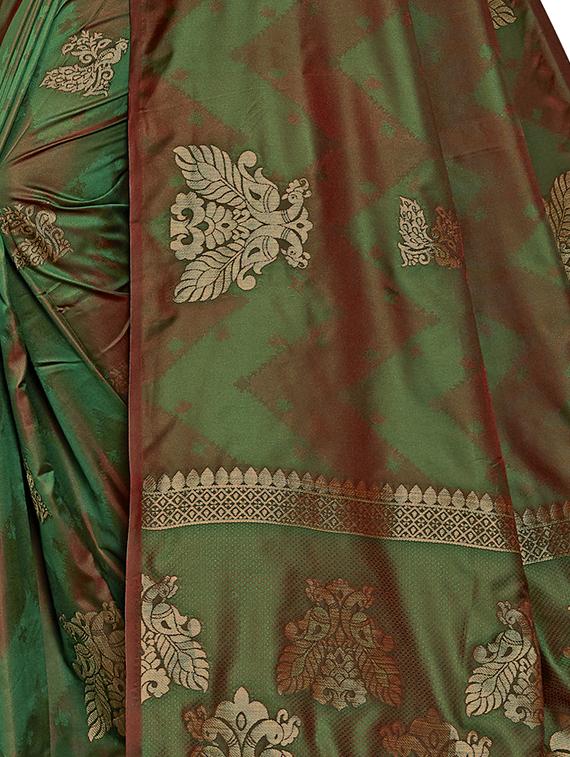 conversational woven saree with blouse - 16649491 - Zoom Image - 2