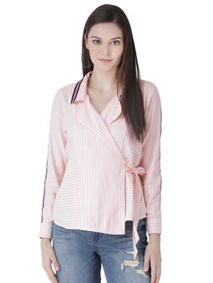 tie knot striped side tapping shirt - 16649530 - Standard Image - 2
