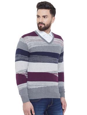 grey striped pullover - 16649582 - Standard Image - 2