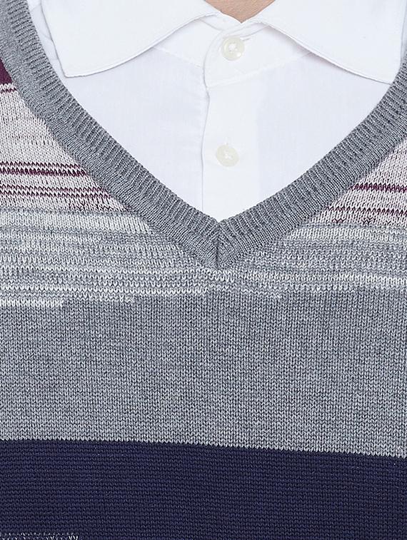 grey striped pullover - 16649582 - Zoom Image - 5