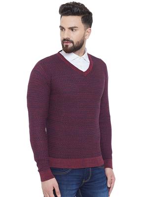 maroon self design pullover - 16649586 - Standard Image - 2