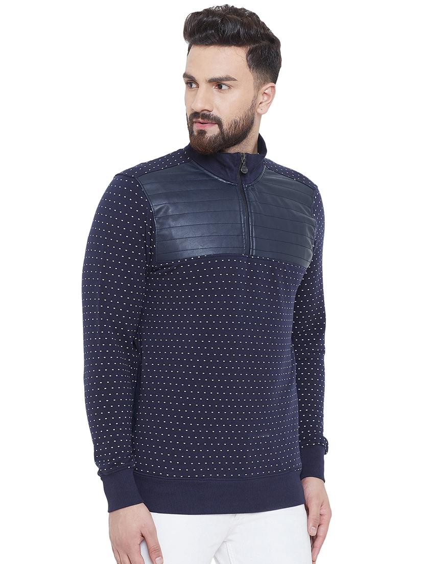 navy blue printed sweatshirt - 16649589 - Zoom Image - 2