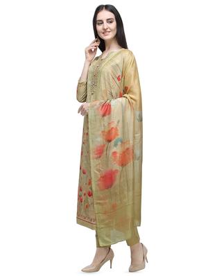 printed unstitched suit - 16649599 - Standard Image - 2