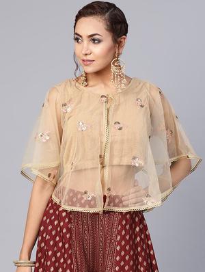 sequined embroidered blouse - 16650190 - Standard Image - 2