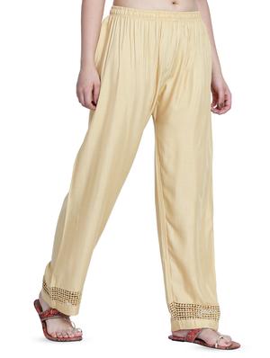 lace detail solid palazzo - 16650562 - Standard Image - 2
