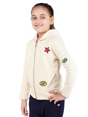 beige quirky patch hooded sweatshirt - 16650754 - Standard Image - 2