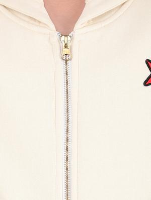 beige quirky patch hooded sweatshirt - 16650754 - Standard Image - 5