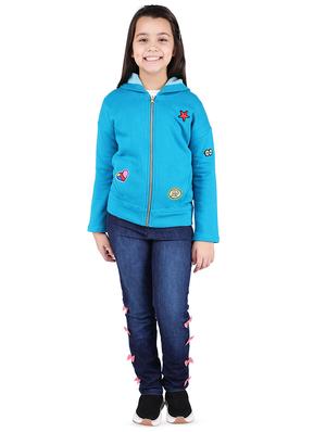 blue quirky patch hooded sweatshirt - 16650755 - Standard Image - 5
