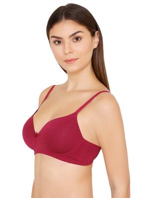 bow patch solid push up bra - 16650935 - Standard Image - 2