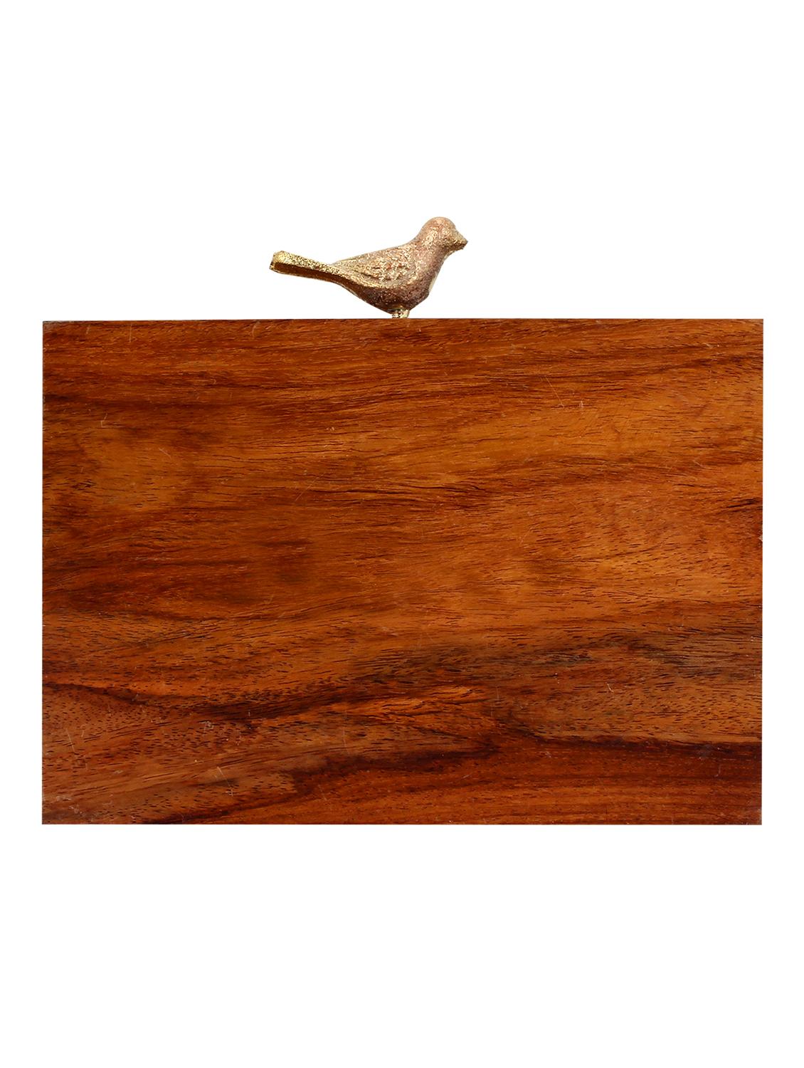 brown wood box clutch - 16651073 - Zoom Image - 2