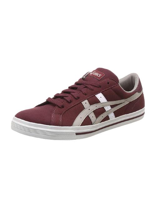 maroon leatherette lace up sneakers - 16651970 - Standard Image - 1