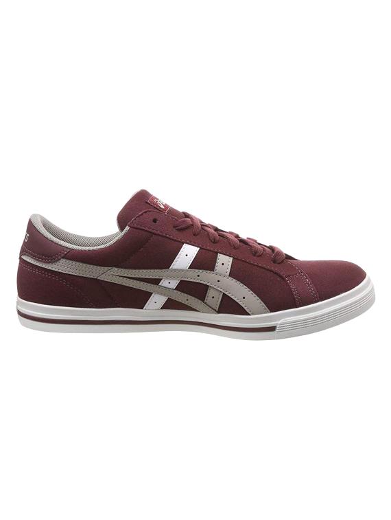 maroon leatherette lace up sneakers - 16651970 - Zoom Image - 2