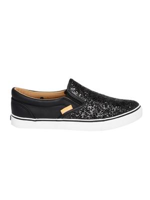 black slip on casual shoes - 16653325 - Standard Image - 2