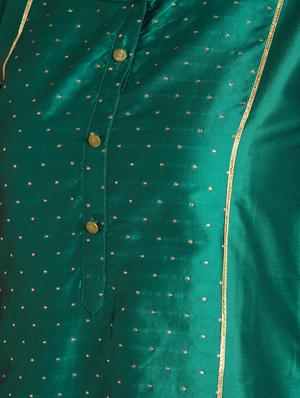 solid silk straight kurta - 16654273 - Standard Image - 5