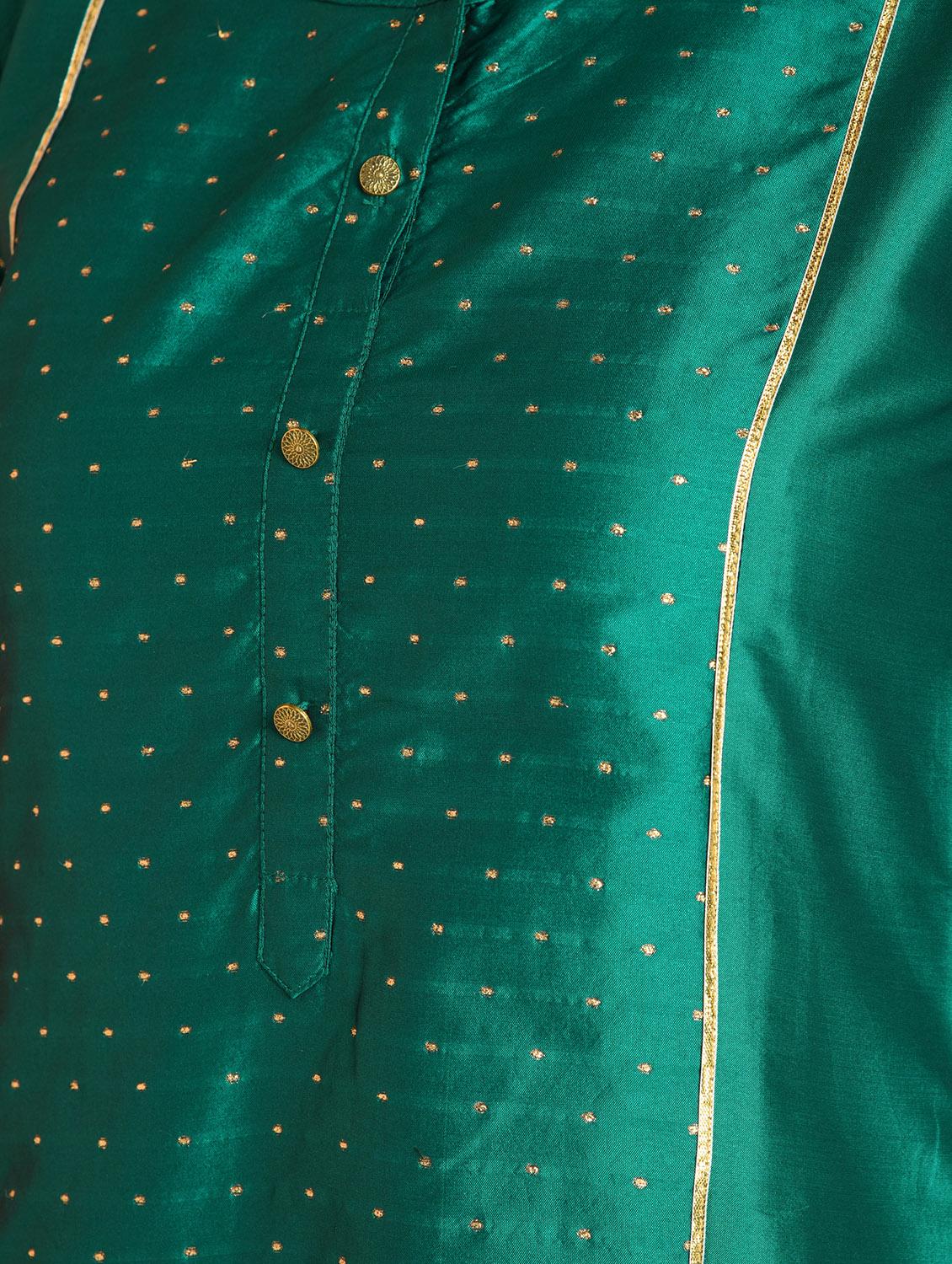 solid silk straight kurta - 16654273 - Zoom Image - 5