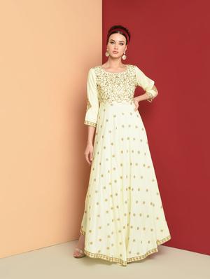 embroidered anarkali gown - 16654287 - Standard Image - 2
