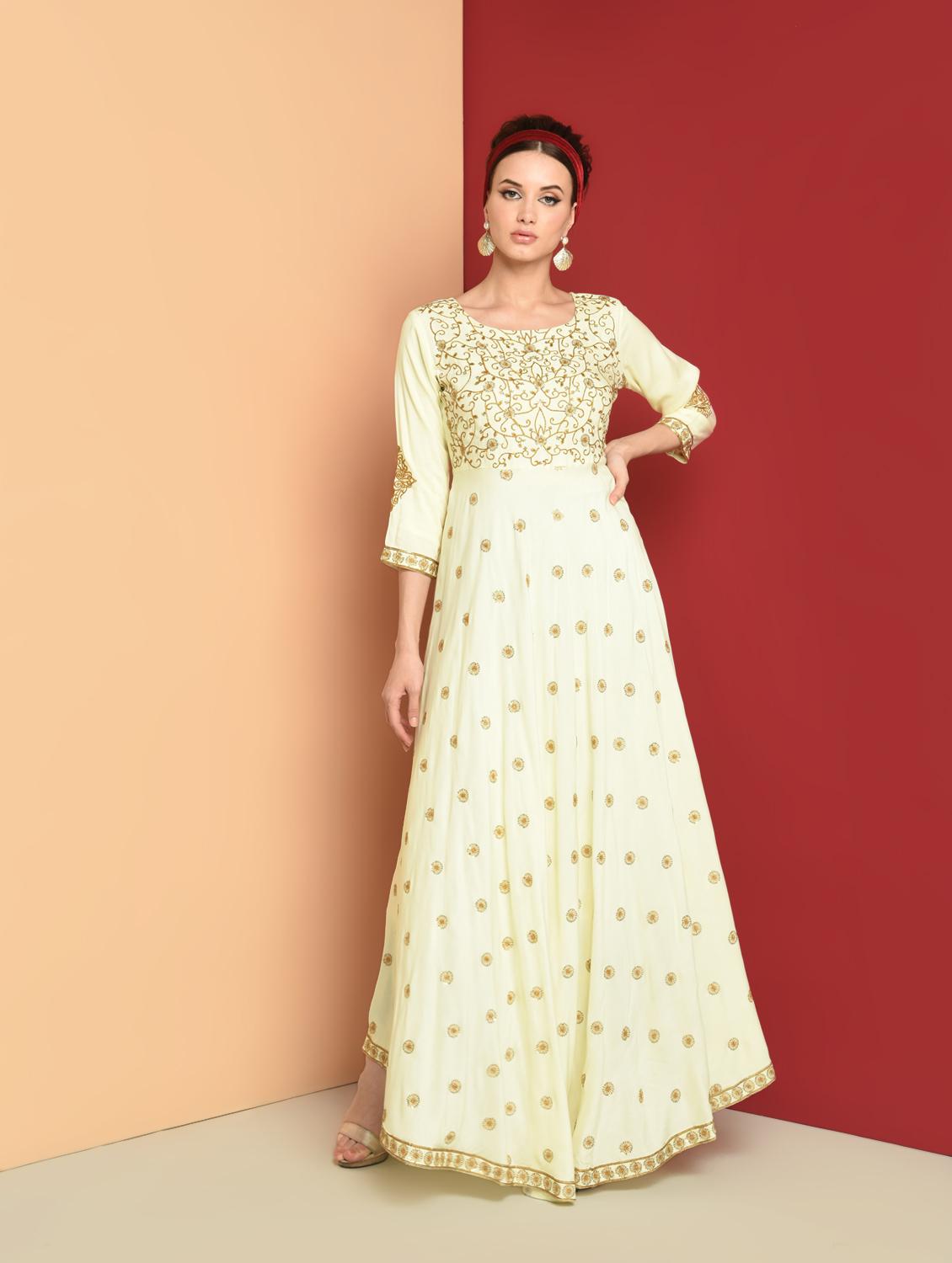 embroidered anarkali gown - 16654287 - Zoom Image - 2