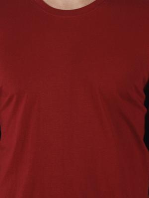 maroon solid t-shirt - 16654606 - Standard Image - 5