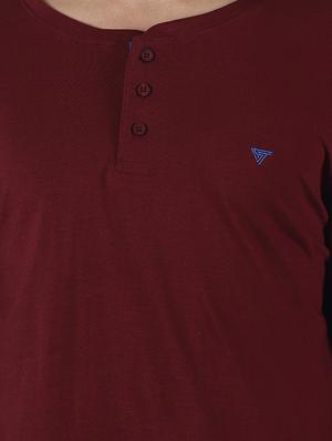 maroon solid t-shirt - 16654608 - Standard Image - 5