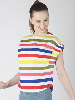 crew neck striped top - 16654616 - Standard Image - 2
