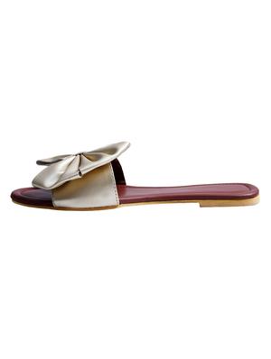 gold slip on sandals - 16654690 - Standard Image - 2