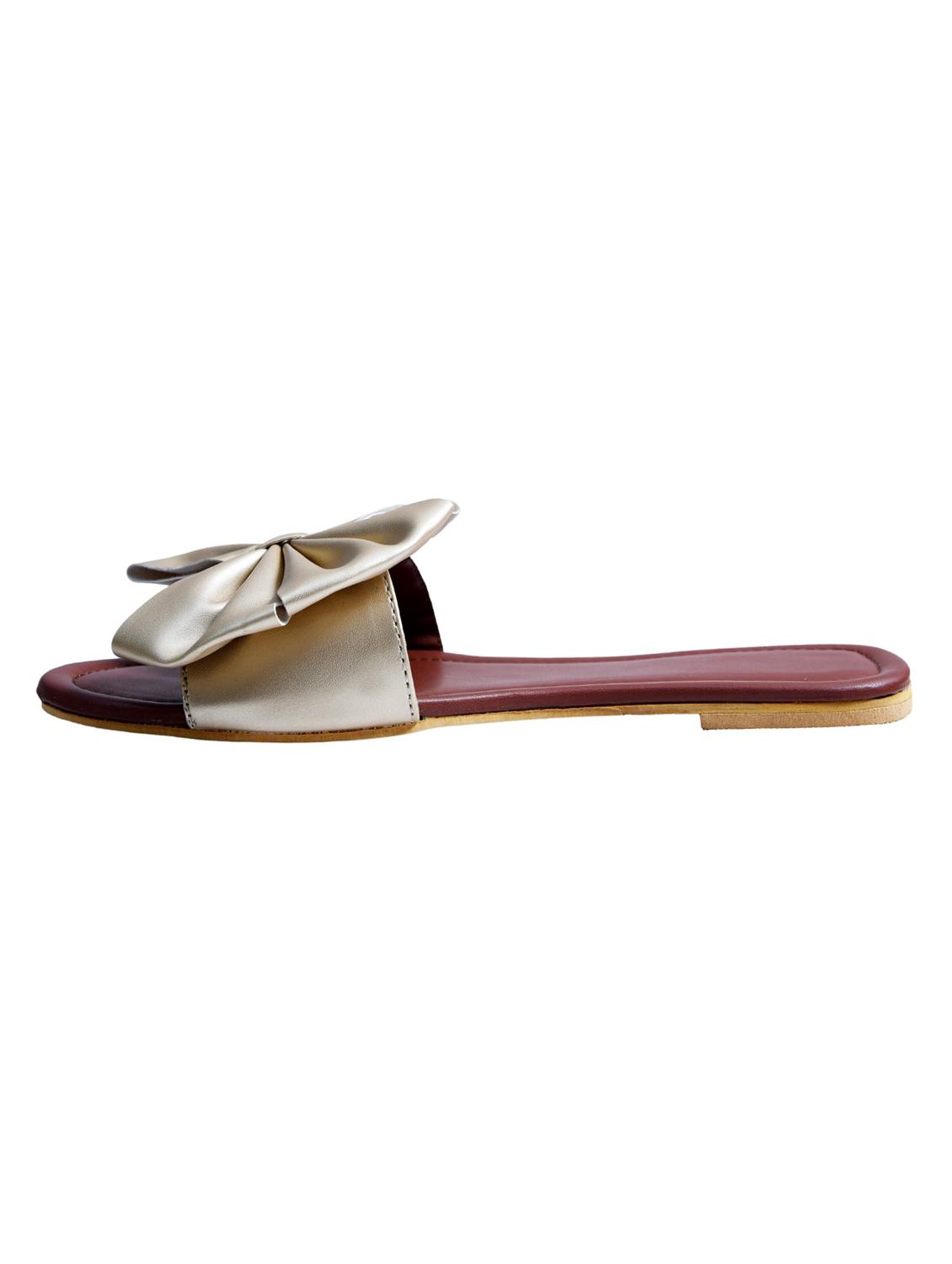 gold slip on sandals - 16654690 - Zoom Image - 2