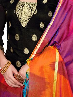 ethnic motif suits unstitched suit - 16655644 - Standard Image - 2