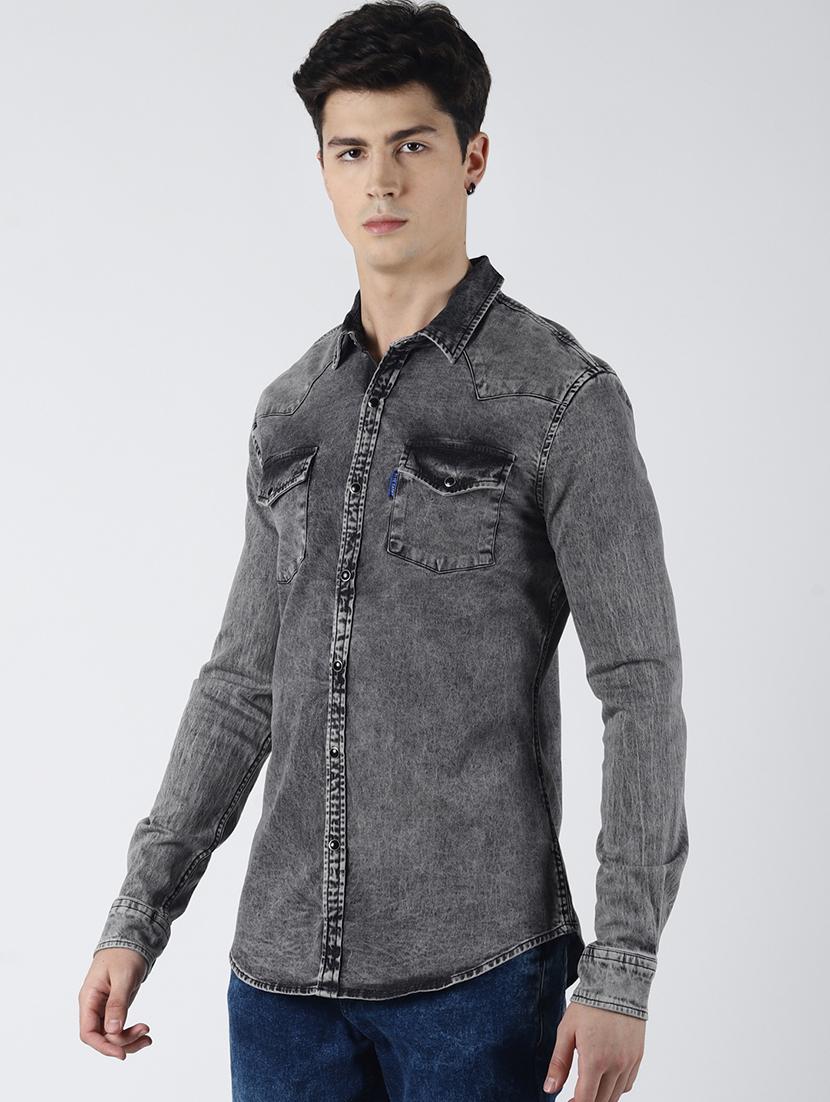 grey faded casual shirt - 16655746 - Zoom Image - 2