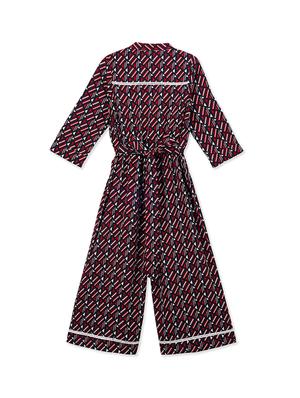 tie back geometric jumpsuit - 16655752 - Standard Image - 2