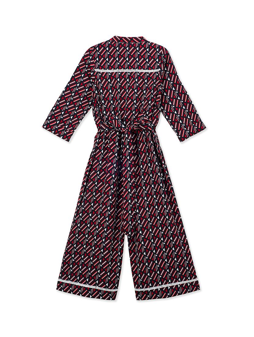 tie back geometric jumpsuit - 16655752 - Zoom Image - 2