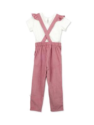 red corduroy dungarees jump suit - 16655753 - Standard Image - 2