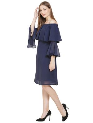 off shoulder layered a-line dress - 16655778 - Standard Image - 2