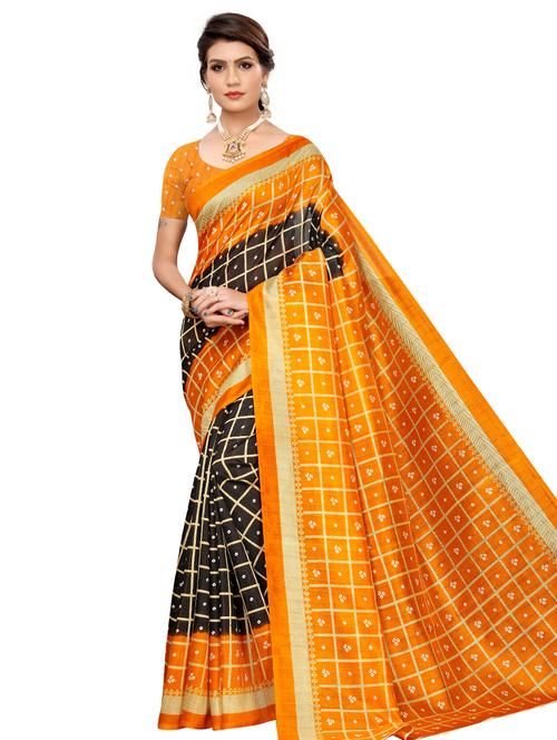 bandhani bhagalpuri saree with blouse - 16655944 - Standard Image - 1