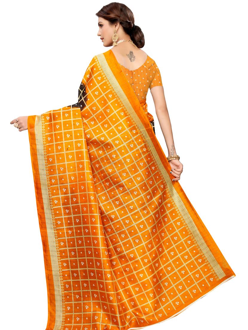 bandhani bhagalpuri saree with blouse - 16655944 - Zoom Image - 2