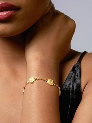 gold brass bangle bracelet - 16656267 - Standard Image - 2