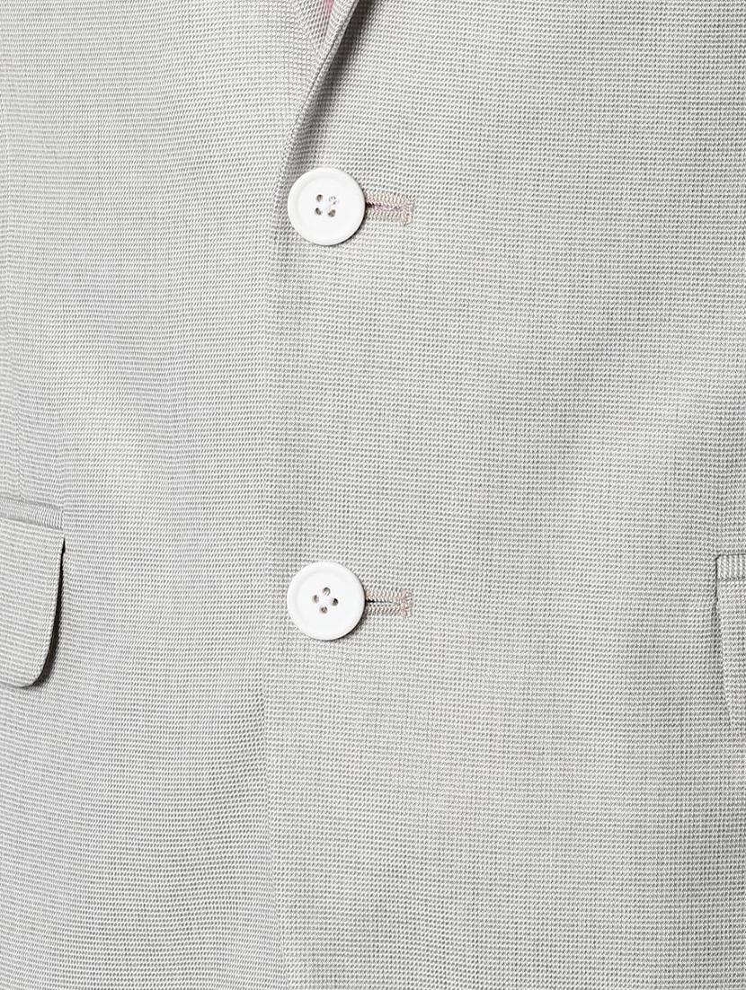 grey solid single breasted casual blazer - 16656448 - Zoom Image - 5