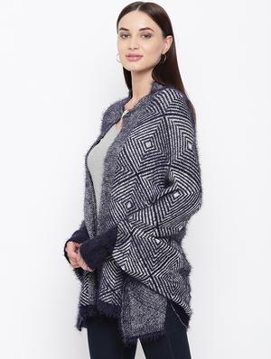 fringed hem broach detail geometric poncho - 16656621 - Standard Image - 2