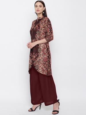 floral woolen kurta - 16656721 - Standard Image - 2