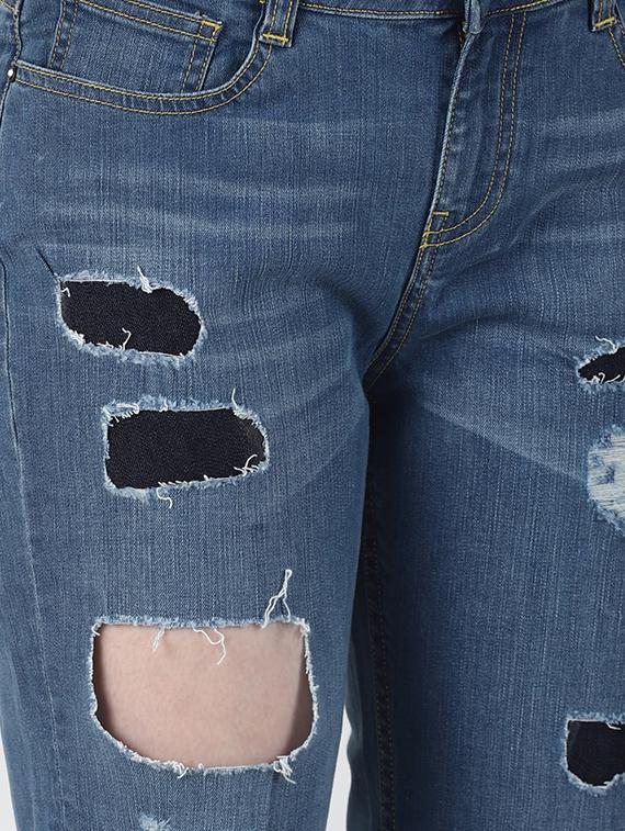 high rise distressed jeans - 16656732 - Zoom Image - 5