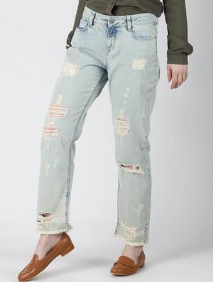 high rise distressed jeans - 16656734 - Standard Image - 2