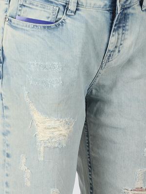 high rise distressed jeans - 16656734 - Standard Image - 5