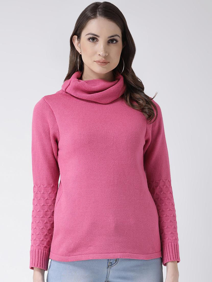 cowl neck solid pullover - 16657500 - Zoom Image - 2