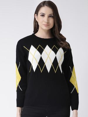 color block crew neck pullover - 16657507 - Standard Image - 2
