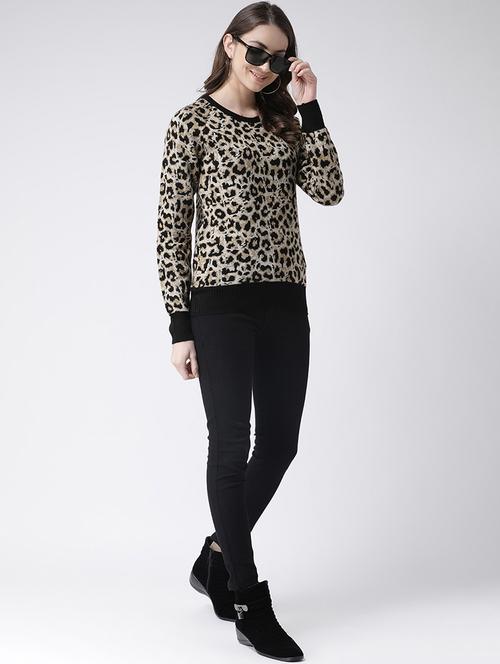 round neck animal pullover - 16657509 - Standard Image - 1